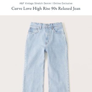 Abercrombie Curve Love High Rise 90s Relaxed Jean